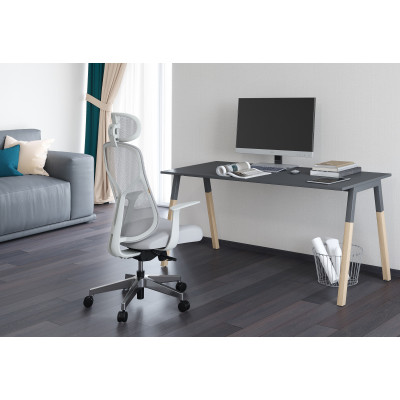 Офисное кресло Chairman CH588 с подголовником серый пластик, серый