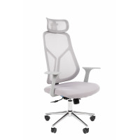 Офисное кресло Chairman CH588 с подголовником серый пластик, серый