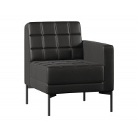 Секция с подлокотником одноместный Chairman ЭЛИФ 690х800х840 к/з Экотекс 3001 (левый)