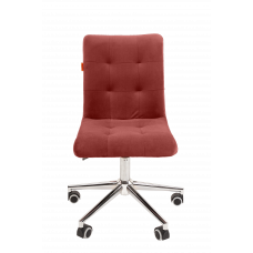 Офисное кресло Chairman 030 Россия ткань Т-28 коралл, хром, без подлокотников