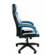 Офисное кресло Chairman Game 17 Россия экокожа черный/голубой/белый
