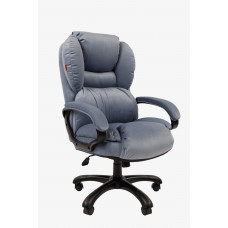 Кресло Chairman Home 434 Россия ткань Т-71 голубое (черный пластик)