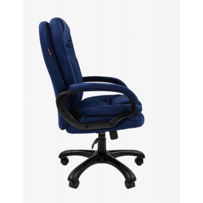 Кресло Chairman Home 668 Россия ткань Т-82 синий (черный пластик)