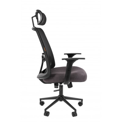 Офисное кресло Chairman 535 Россия BLACK ткань черный/серый