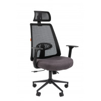 Офисное кресло Chairman 535 Россия BLACK ткань черный/серый