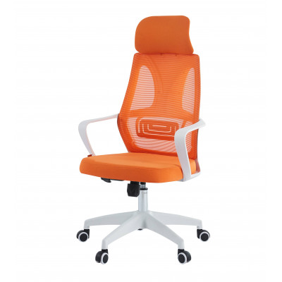 Офисное кресло Chairman CH636 белый пластик, оранжевый