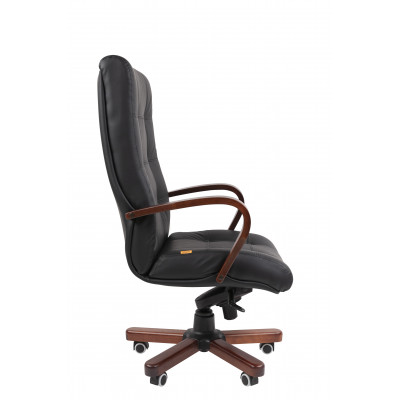 Офисное кресло Chairman 424WD Россия нат.кожа/экокожа черная (мультиблок)