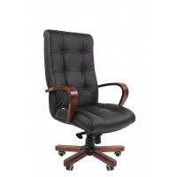 Офисное кресло Chairman 424WD Россия нат.кожа/экокожа черная (мультиблок)