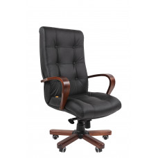 Офисное кресло Chairman 424WD Россия нат.кожа/экокожа черная (мультиблок)