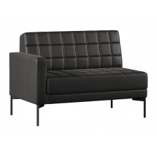 Секция с подлокотником двухместный Chairman ЭЛИФ 1270х800х840 к/з Экотекс 3001 (правый)