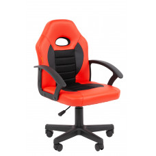 Кресло Chairman Kids 111 Россия экокожа красный/черный