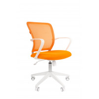 Офисное кресло Chairman 698 Россия белый пластик TW-16/TW-66 оранжевый
