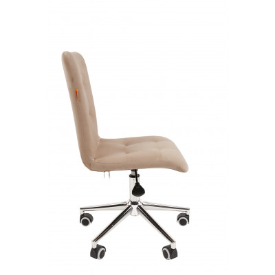 Офисное кресло Chairman 030 Россия ткань T-6 бежевый, хром, без подлокотников