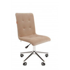 Офисное кресло Chairman 030 Россия ткань T-6 бежевый, хром, без подлокотников