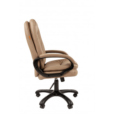 Офисное кресло Chairman 668 Россия экопремиум бежевый (черный пластик)