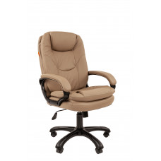Офисное кресло Chairman 668 Россия экопремиум бежевый (черный пластик)