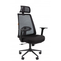 Офисное кресло Chairman 535 Россия BLACK ткань черный/черный