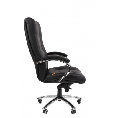 Офисное кресло Chairman 424 Россия нат.кожа/экокожа черная (мультиблок)