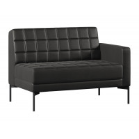 Секция с подлокотником двухместный Chairman ЭЛИФ 1270х800х840 к/з Экотекс 3001 (левый)