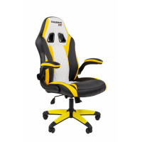 Офисное кресло Chairman Game 15 Россия экокожа черный/желтый/белый