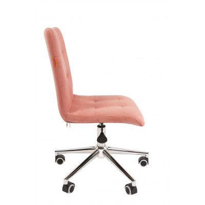 Офисное кресло Chairman 030 Россия ткань Т-26 розовый, хром, без подлокотников