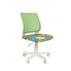 Кресло Chairman Kids 112 Россия ткань котики/TW-А 31 белый пластик