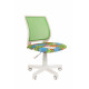Кресло Chairman Kids 112 Россия ткань котики/TW-А 31 белый пластик