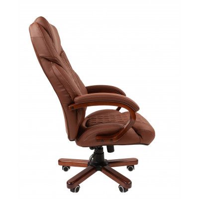 Офисное кресло Chairman 406 Россия экопремиум коричневое N