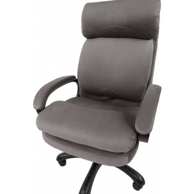 Кресло Chairman Home 505 Россия ткань Т-55 серый (черный пластик)