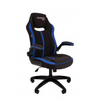 Кресло Chairman game 19 Россия ткань черн./синий н.п.