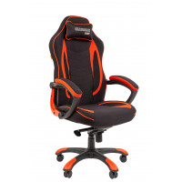 Кресло Chairman game 28 Россия ткань черный/красный (мультиблок)