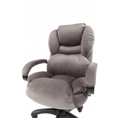 Кресло Chairman Home 434 Россия ткань Т-55 серый (черный пластик)