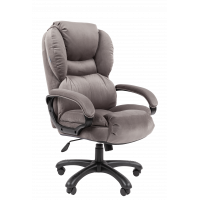 Кресло Chairman Home 434 Россия ткань Т-55 серый (черный пластик)