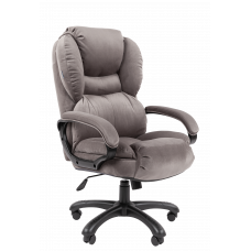 Кресло Chairman Home 434 Россия ткань Т-55 серый (черный пластик)