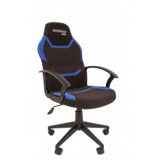 Кресло Chairman game 9 Россия ткань черно/синий New