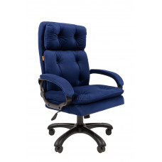 Офисное кресло Chairman 442 Россия ткань T-82 синий (черный пластик)