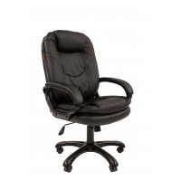 Офисное кресло Chairman 668 Россия экопремиум черный (черный пластик)