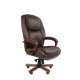 Офисное кресло Chairman 408 Россия нат.кожа/экокожа коричневая (мультиблок)