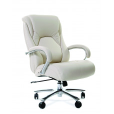 Офисное кресло Chairman 402 Россия нат.кожа/экокожа белая