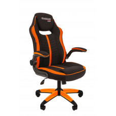 Кресло Chairman game 19 Россия ткань черн./оранж. н.п.