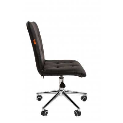 Офисное кресло Chairman 030 Россия экопремиум черный, хром, без подлокотников