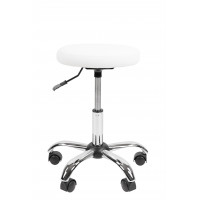 Мобильный стул Chairman 001 экопремиум белый хром