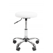 Мобильный стул Chairman 001 экопремиум белый хром