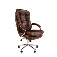 Офисное кресло Chairman 795 Россия нат.кожа/экокожа коричневая Bruno N