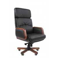 Офисное кресло Chairman 417 Россия нат.кожа/экокожа черная (мультиблок)