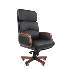 Офисное кресло Chairman 417 Россия нат.кожа/экокожа черная (мультиблок)