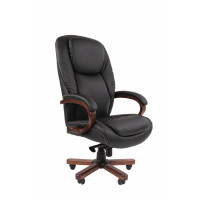 Офисное кресло Chairman 408 Россия нат.кожа/экокожа черная (мультиблок)