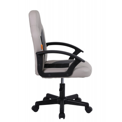 Кресло детское компьютерное CHAIRMAN CH111 экокожа, серый/светло-серый