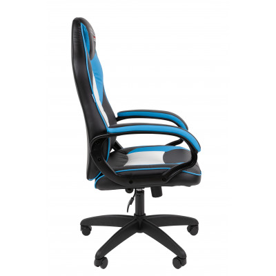 Офисное кресло Chairman Game 16 Россия экокожа черный/голубой/белый