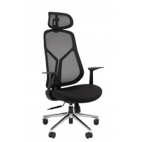 Офисное кресло Chairman CH588 с подголовником черный пластик, черный СС